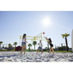 Filet pour volley-ball 4 côtés noir et jaune