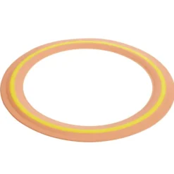 Frisbee disque volant en caoutchouc et plastique rouge corail Ø28,5cm