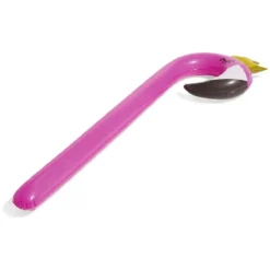 Frite gonflable flamant rose avec couronne L98cm