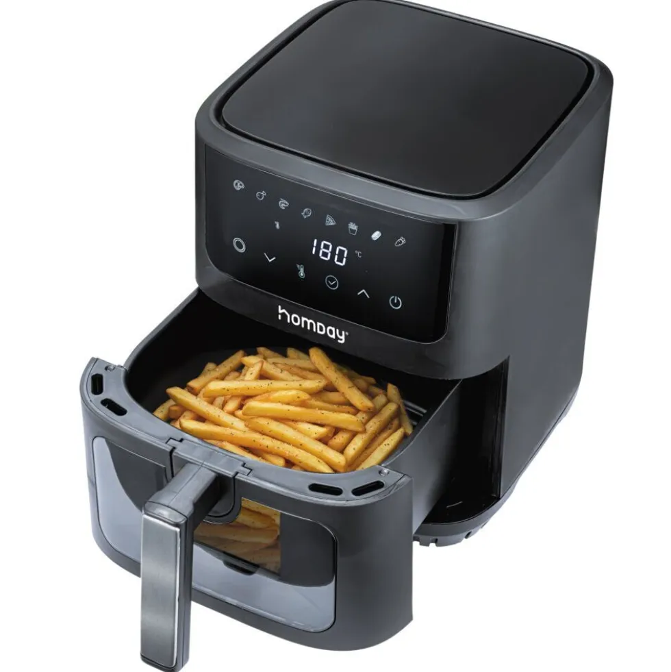 Friteuse sans huile 6,5L multifonction avec vitre L28xP39xH34cm