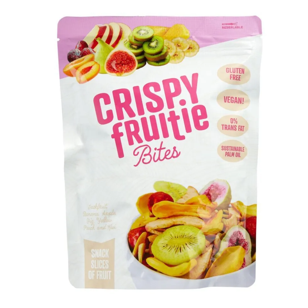 Fruits secs mélangés Becky's Crispy Fruitie Bites sachet 70gr