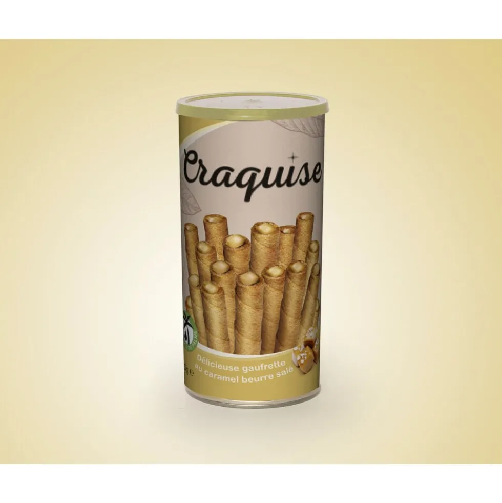 Gaufrette caramel beurre salé Craquise sans huile de palme 135gr