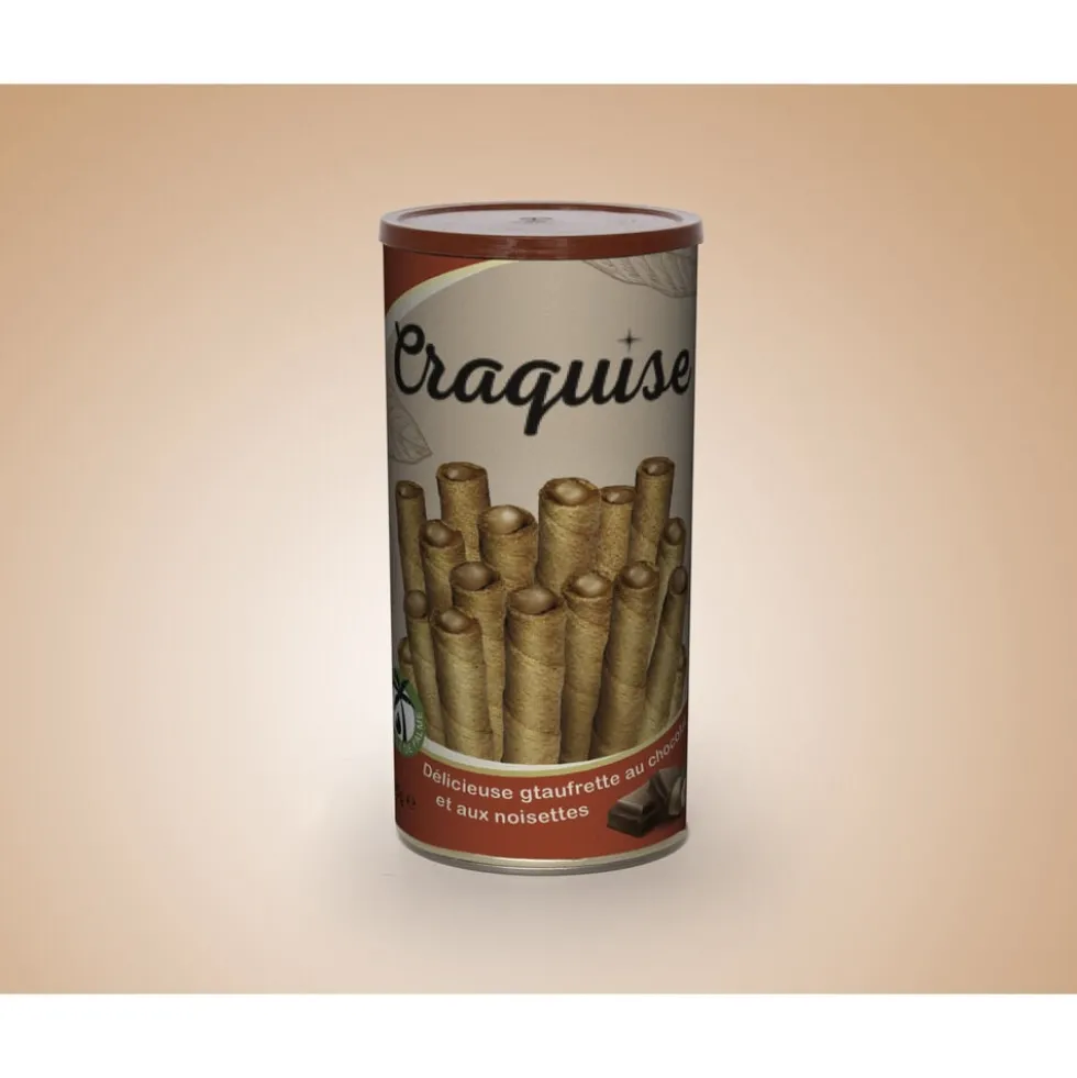 Gaufrette chocolat noisette Craquise sans huile de palme 135gr