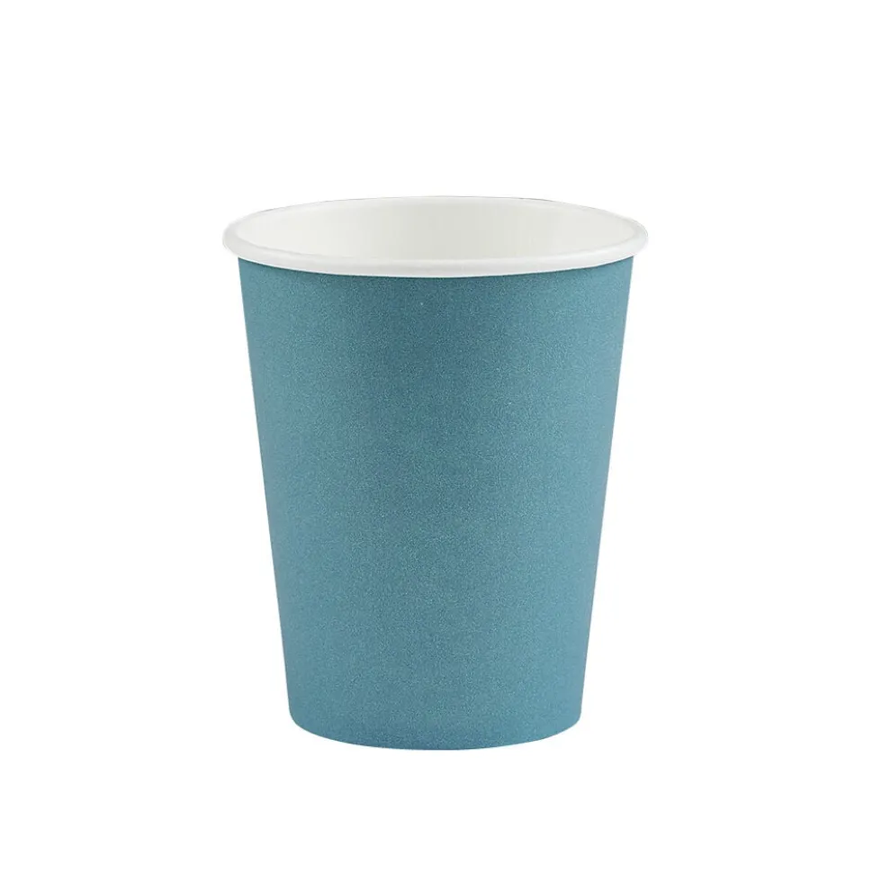 Gobelet bleu canard en carton 25 cl x12
