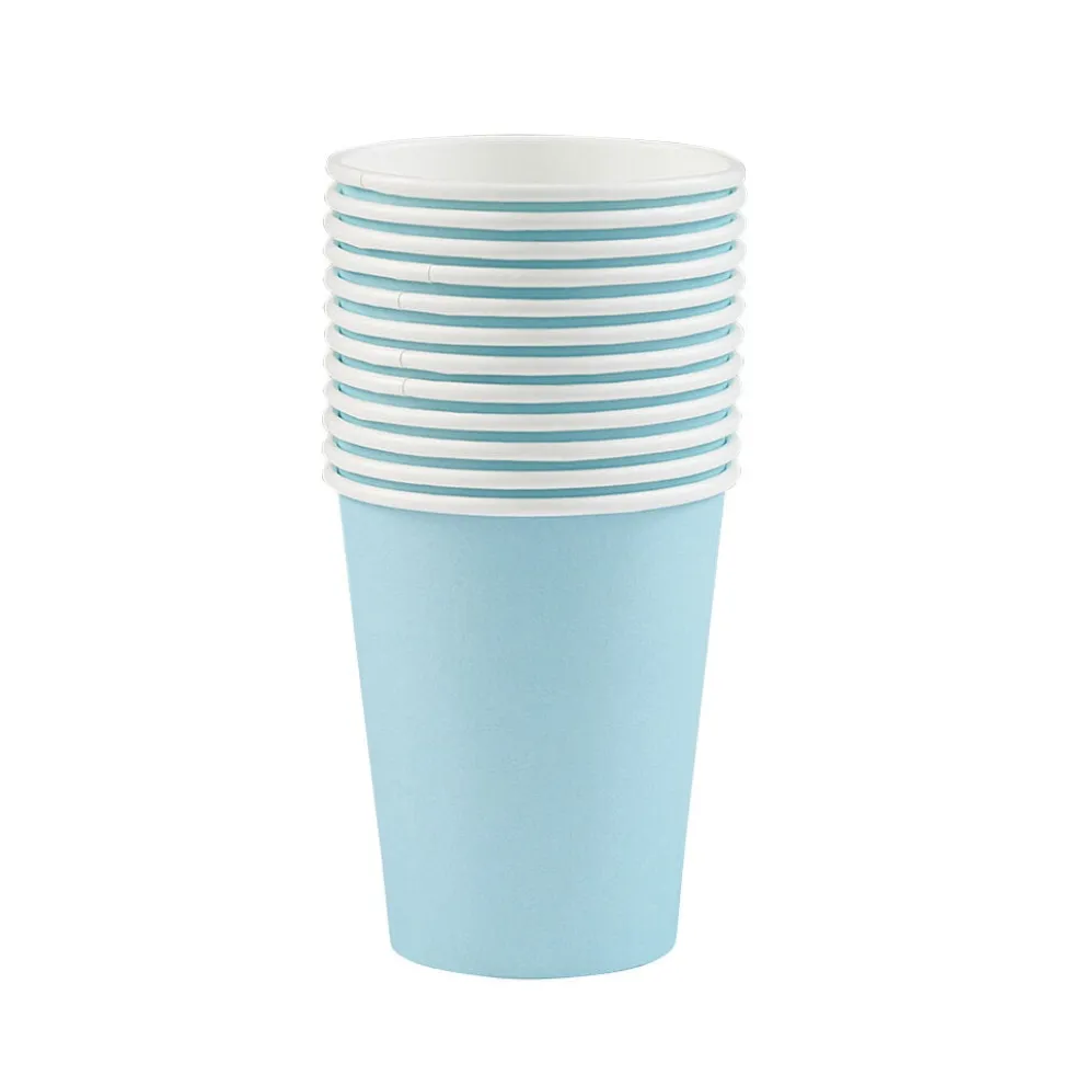 Gobelet bleu clair en carton 25 cl x12