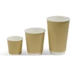 Gobelet cartonné extérieur cannelé beige et blanc 10 cl x25