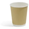 Gobelet cartonné extérieur cannelé beige et blanc 20 cl x10