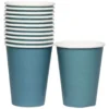 Gobelet en carton bleu canard 36 cl x12