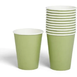 Gobelet en carton 36cl Vert olive x12