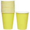 Gobelet en carton jaune 36 cl x12