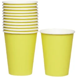 Gobelet en carton jaune 36 cl x12