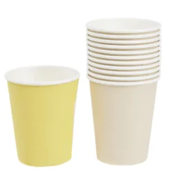 Gobelet en carton jaune x12 25cl