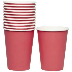 Gobelet en carton rouge 36 cl x12