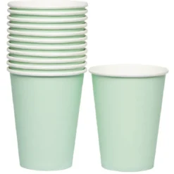 Gobelet en carton vert aqua 36 cl x12