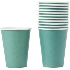 Gobelet en carton vert émeraude 35 cl x12