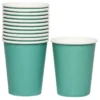Gobelet en carton vert émeraude 25 cl x12