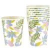 Gobelet en carton x8 motif fleur 25cl (2 modèles)