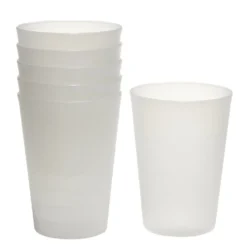 Gobelet plastique blanc translucide 27 cl x6