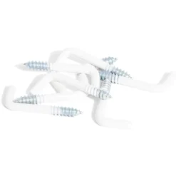 8 gonds à vis acier plastifié blanc - 3x30mm