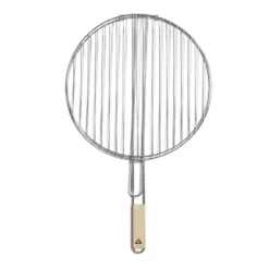 Grille ronde barbecue Ø40cm métal et bois