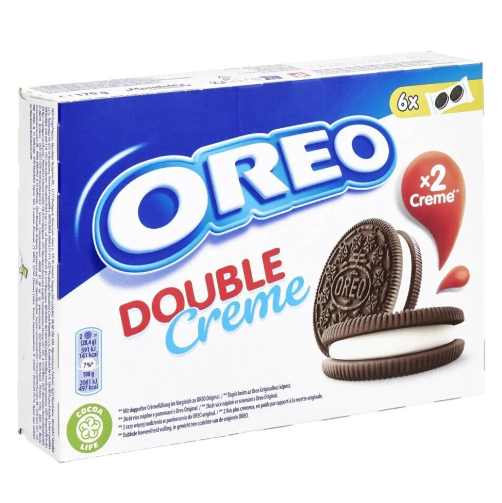 Gâteaux Oreo double creme 6 paquets individuels 170gr