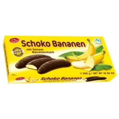Guimauves goût banane enrobées chocolat 300g