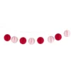 Guirlande boule en papier rose et rouge