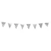 Guirlande à fanions rayée en papier noir, blanc et argent