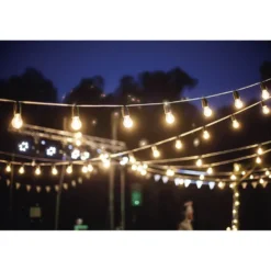 Guirlande guinguette 50 LED 10 boules blanches 6m