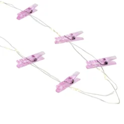 Guirlande LED à pinces 280cm plastique rose gold