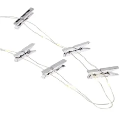 Guirlande LED à pinces 280cm plastique argenté
