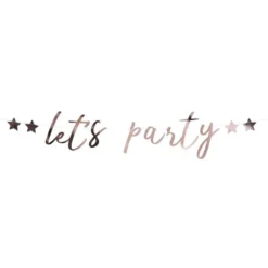 Guirlande let's party 200cm rose gold