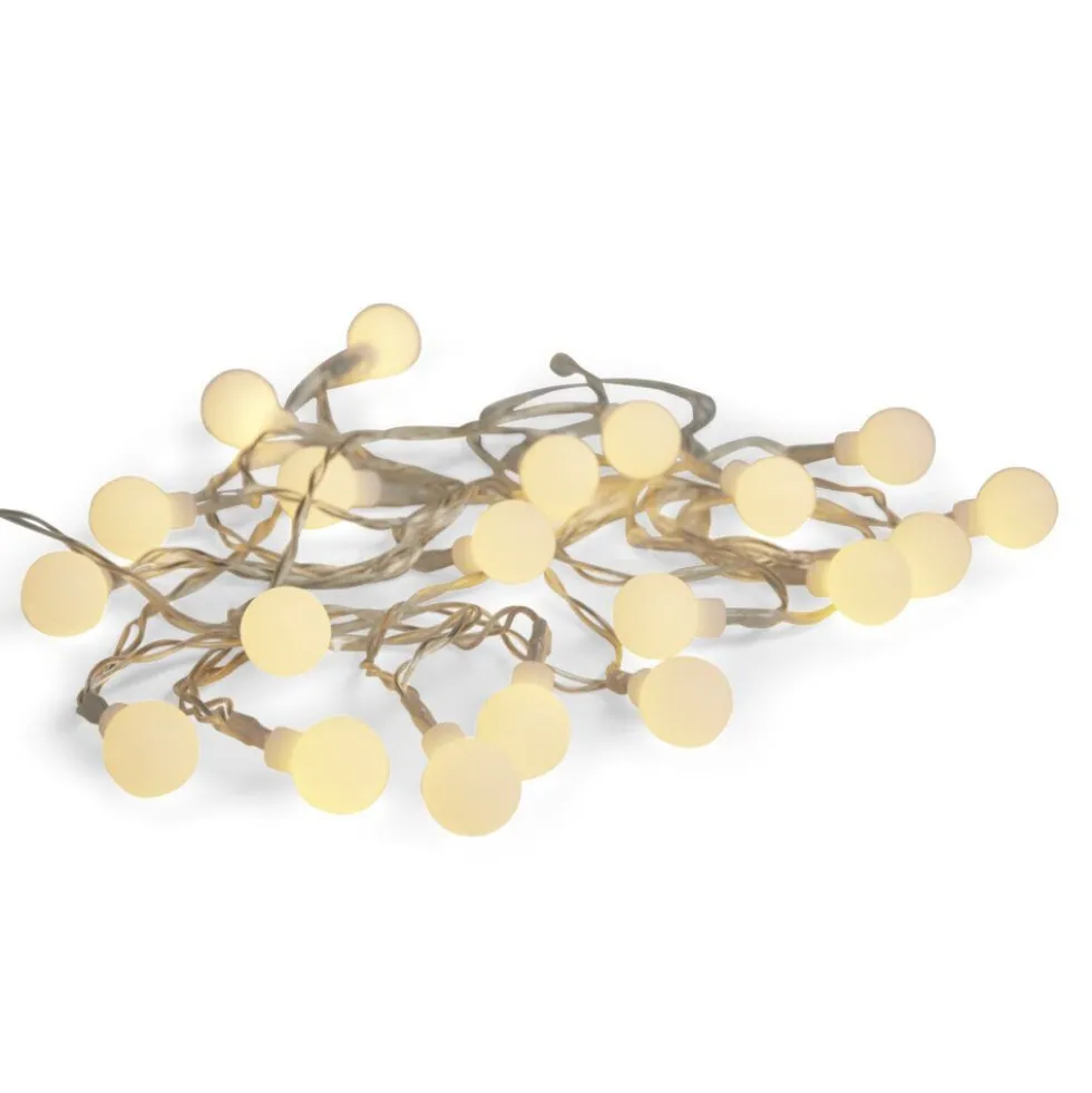 Guirlande lumineuse boules 20LED blanc chaud 2,8m