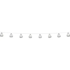 Guirlande lumineuse 10 diamants métal noir 165cm
