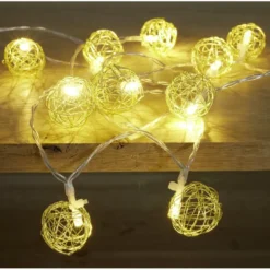 Guirlande lumineuse 10 LED blanc chaud 1,2m
