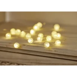 Guirlande lumineuse 20 LED blanc chaud 2,2m