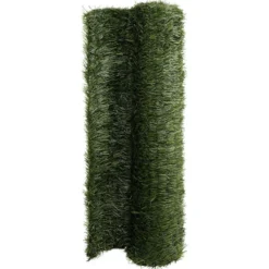 Haie artificielle fine bicolore vert 110 brins L300 x H100 cm