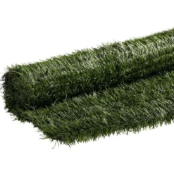Haie artificielle fine bicolore vert 110 brins L300 x H100 cm
