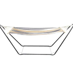 Hamac 1 personne 100x200cm avec support métal 297x113xH82cm
