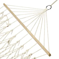 Hamac à suspendre Natura 1 place corde beige L200x100cm