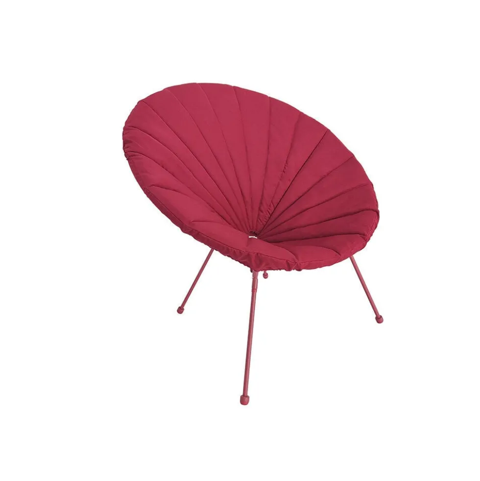 Housse de fauteuil de jardin Urban tissu déperlant - Rouge - Ø85xH37 cm