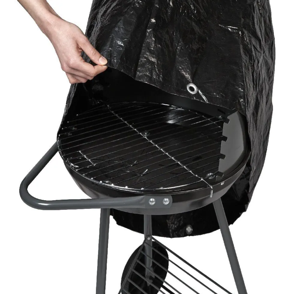 Housse de protection noire pour barbecue rond
