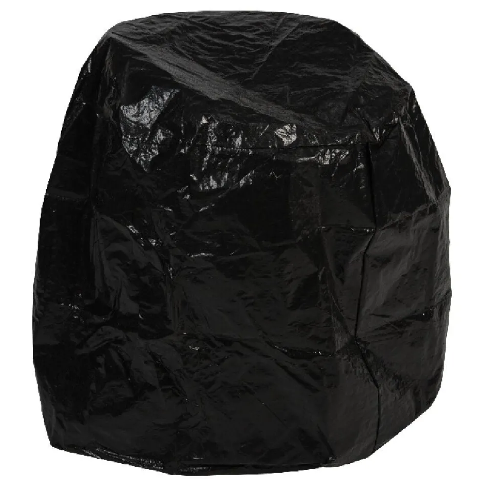 Housse de protection noire pour barbecue rond