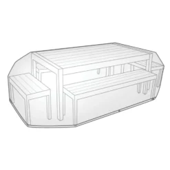 Housse de protection rectangulaire pour table de jardin