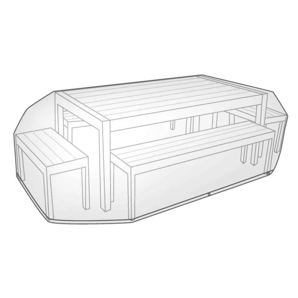Housse de protection rectangulaire pour table de jardin