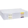 Housse de rangement dessous de lit blanc L65xP45xH15,5cm