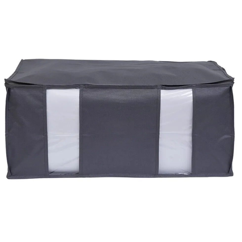 Housse de rangement pour vêtements Gris - L65 x l45 x H27 cm