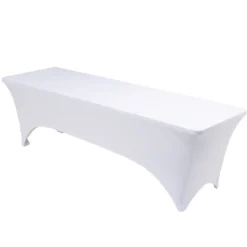Housse de table extensible Fiesta blanche 240x70xH74cm