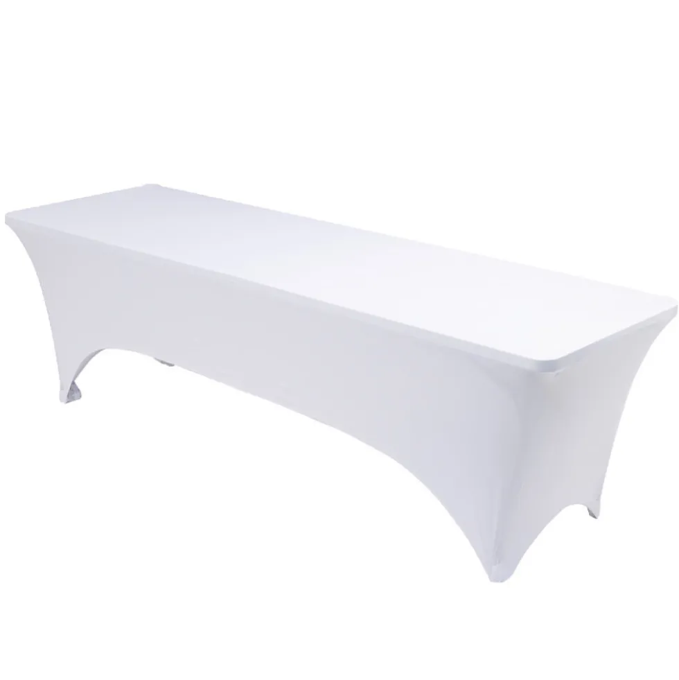 Housse de table extensible Fiesta blanche 240x70xH74cm