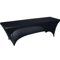 Housse de table extensible Fiesta noire 240x70xH74cm